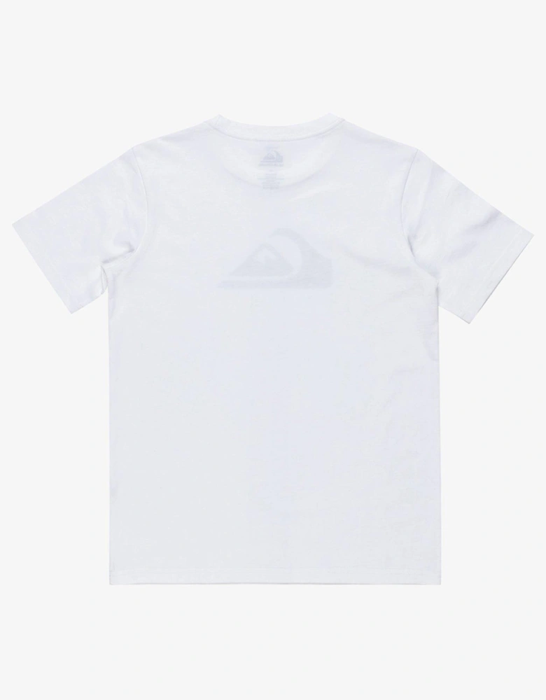 Boys Everyday Comp Logo Short Sleeve T-Shirt - White