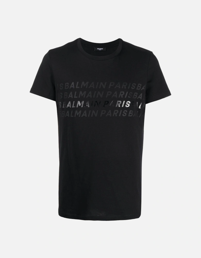 Paris Multi Logo Black T-Shirt