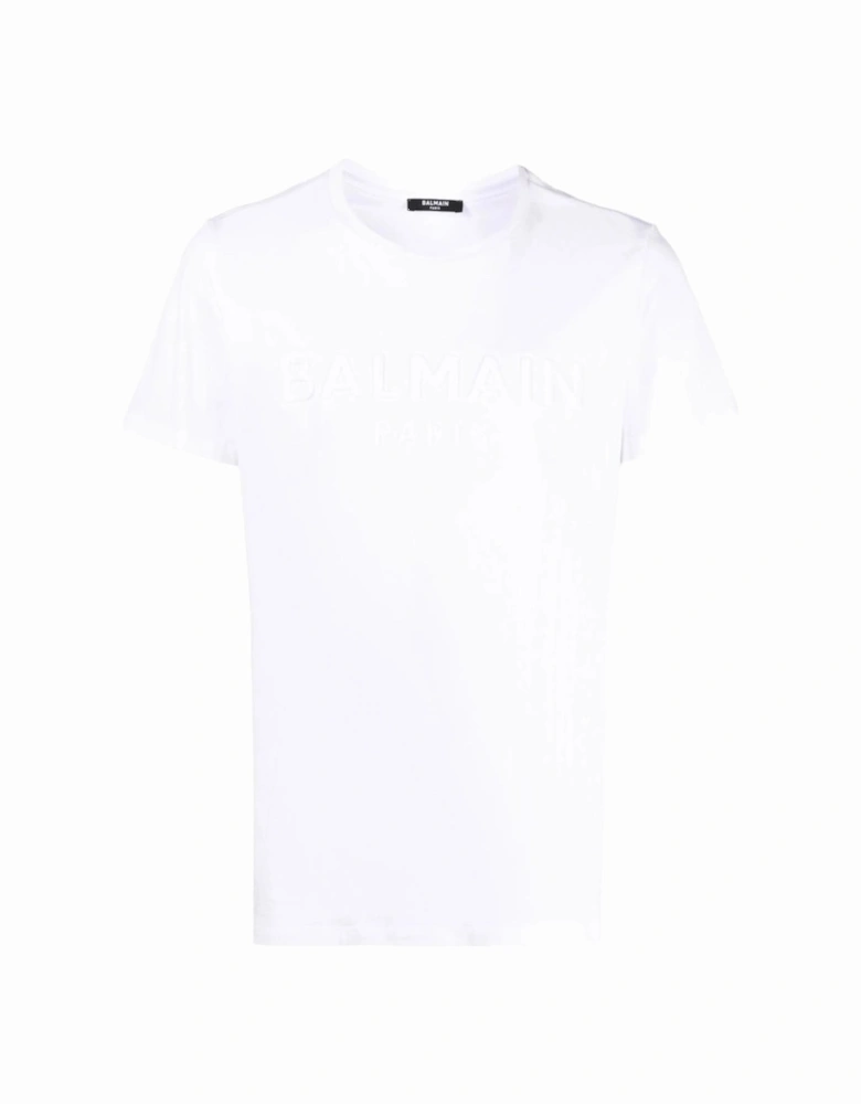 Paris Embossed Logo White T-Shirt