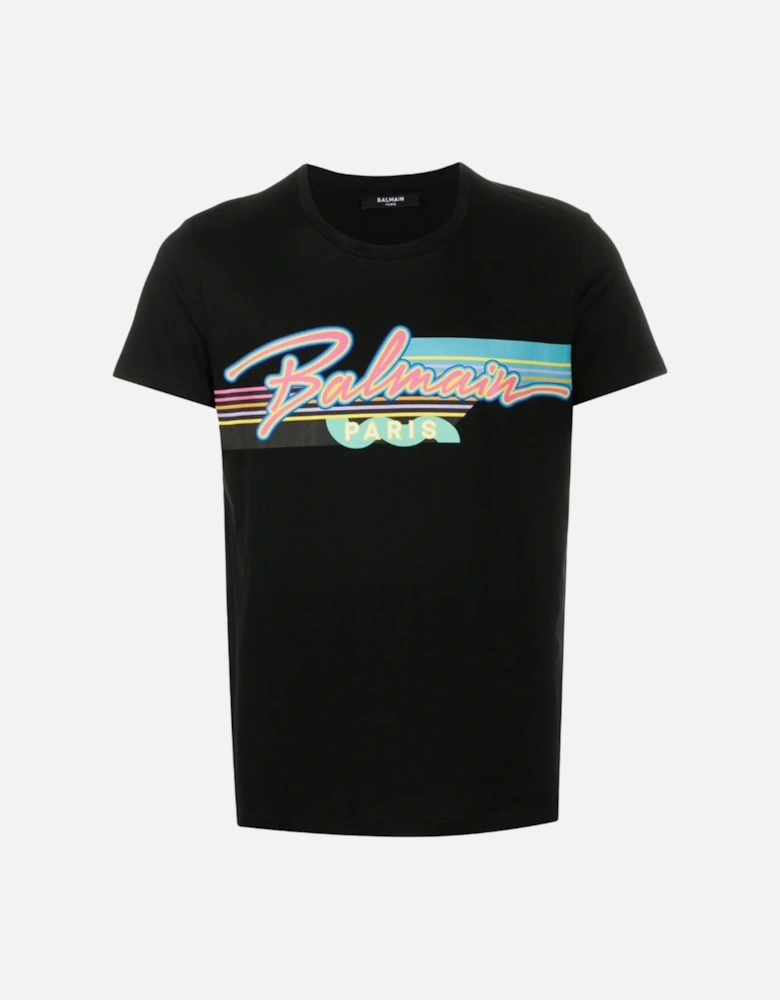 Paris Retro Logo Black T-Shirt