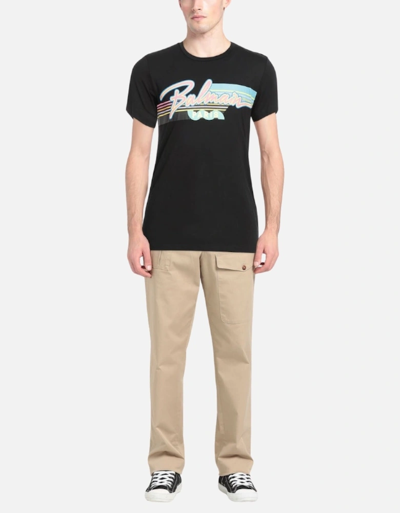 Paris Retro Logo Black T-Shirt