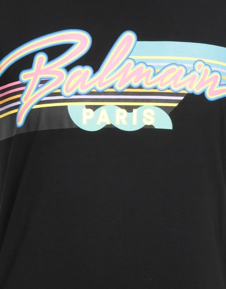 Paris Retro Logo Black T-Shirt