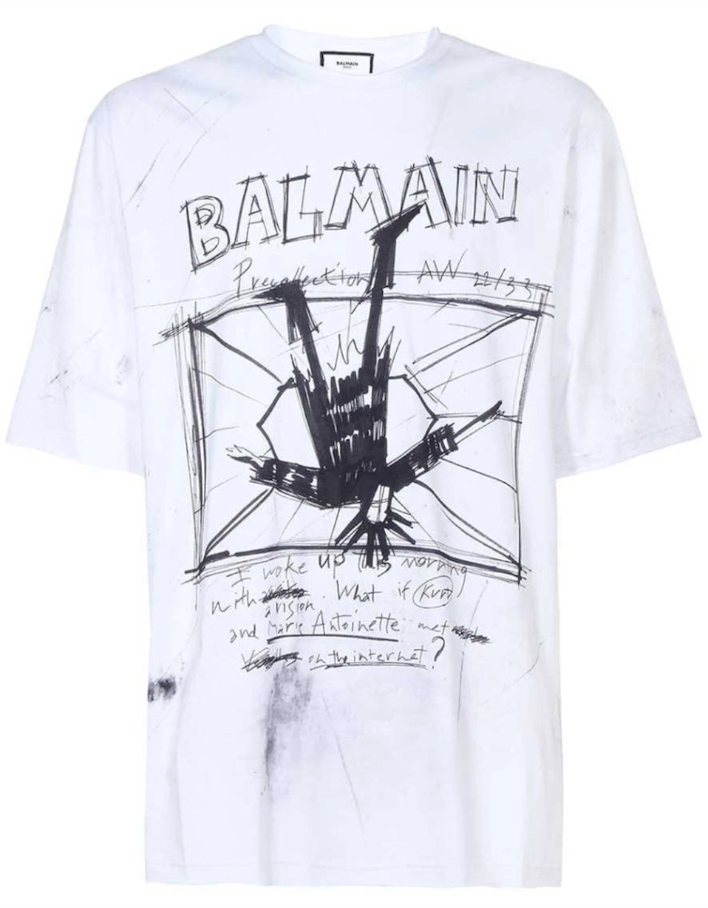 Sketch Drawing Logo White T-Shirt