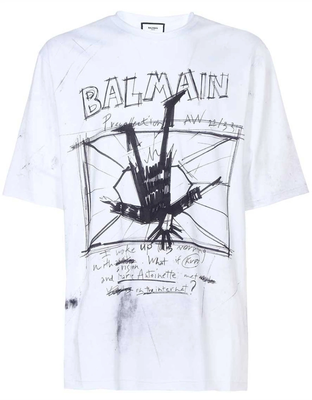 Sketch Drawing Logo White T-Shirt, 5 of 4