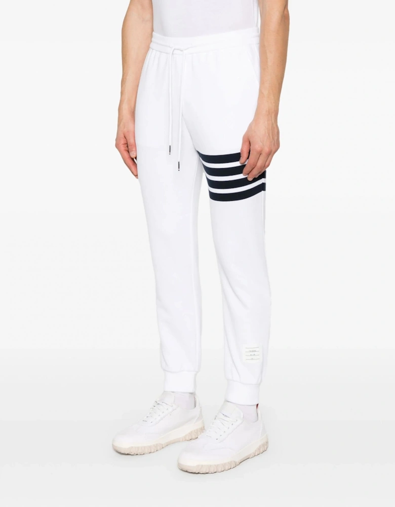 Classic 4 Bar Sweatpants White