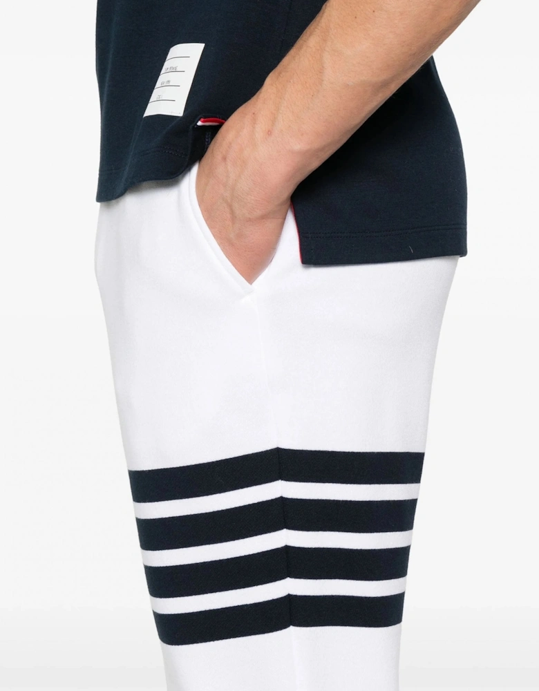 Classic 4 Bar Sweatpants White