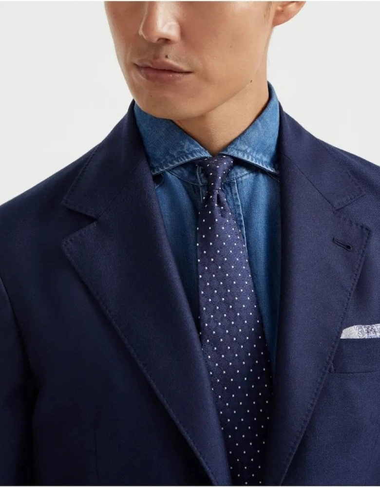 Polka Dot Tie Navy