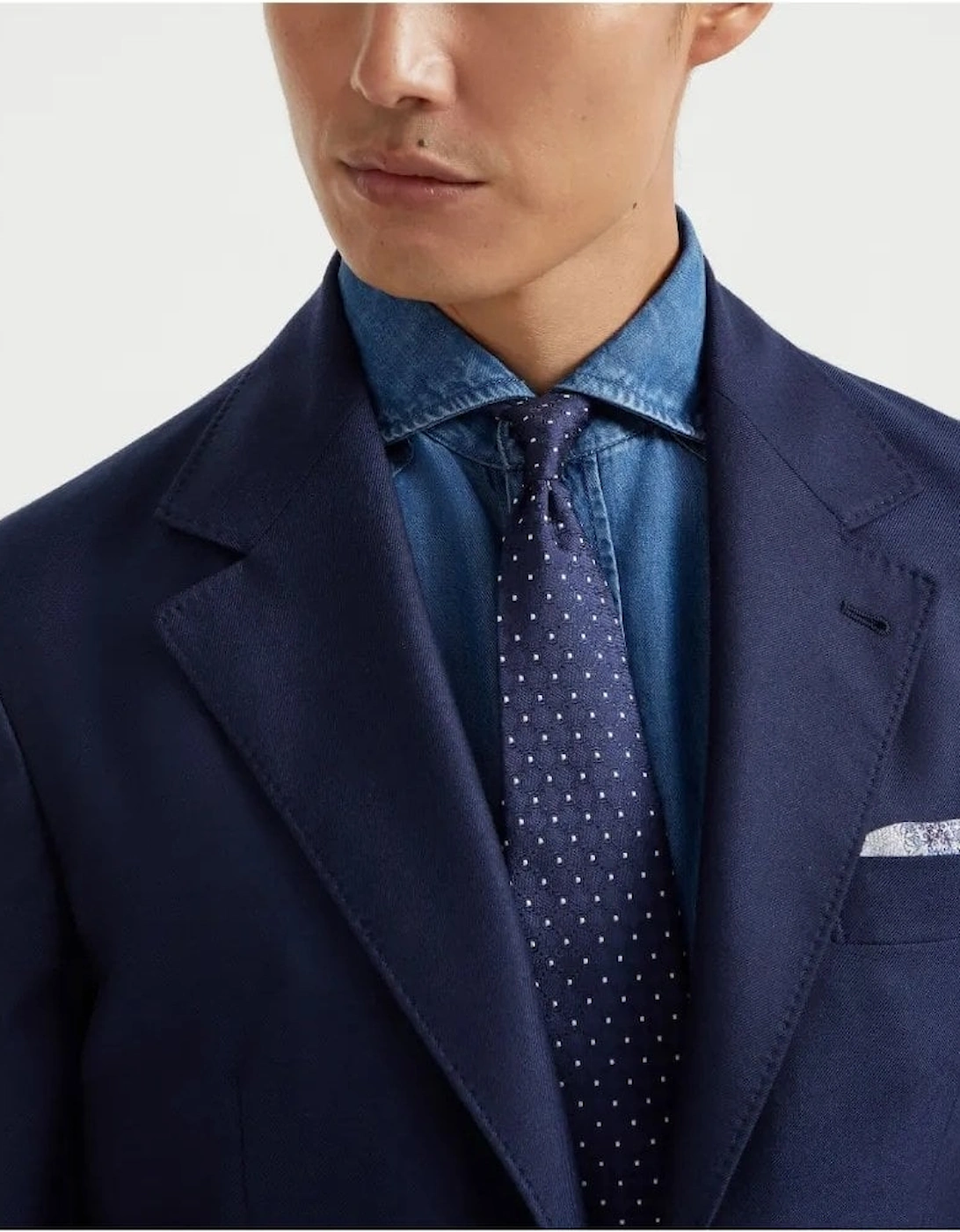 Polka Dot Tie Navy