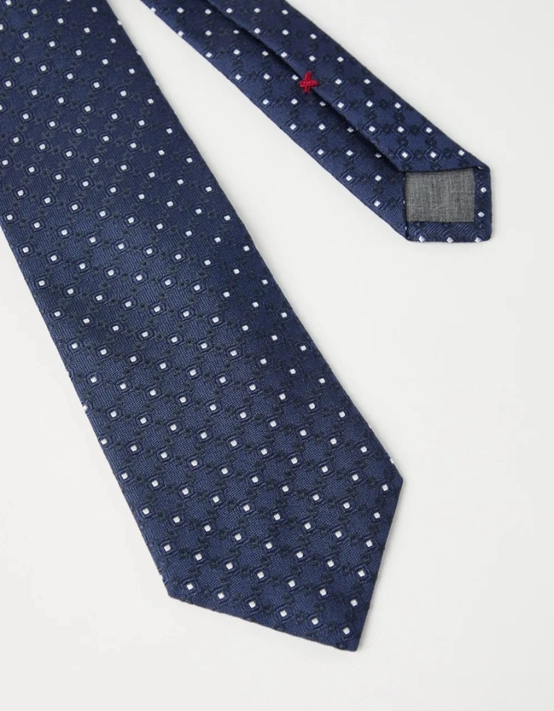 Polka Dot Tie Navy