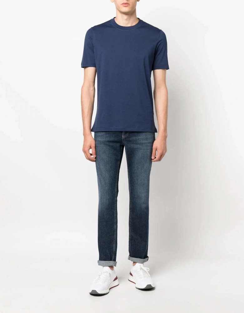 Classic Wash Denim Jeans Blue