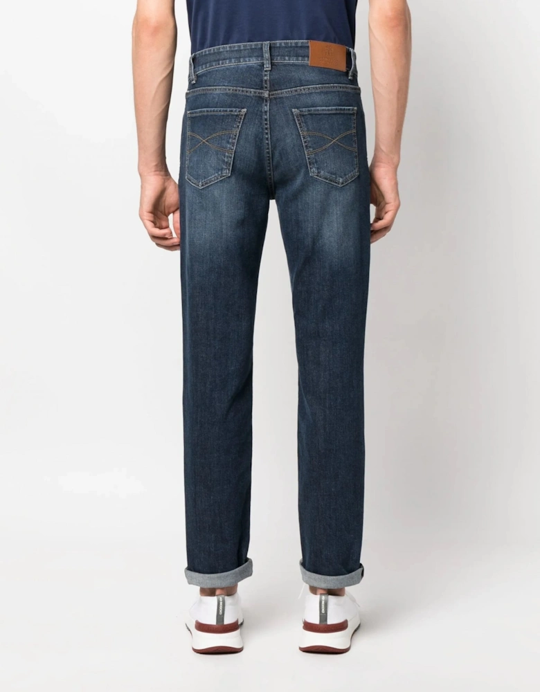 Classic Wash Denim Jeans Blue