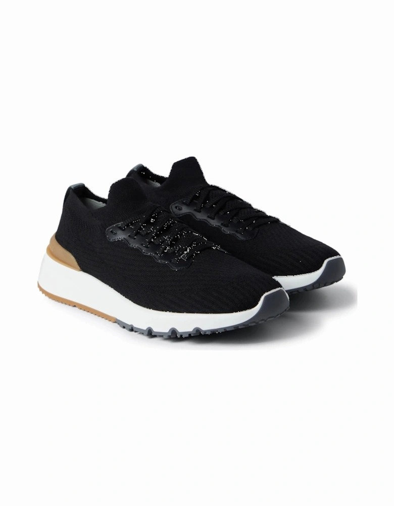 Stretch Knit Sneakers Black