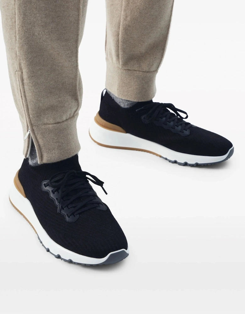 Stretch Knit Sneakers Black