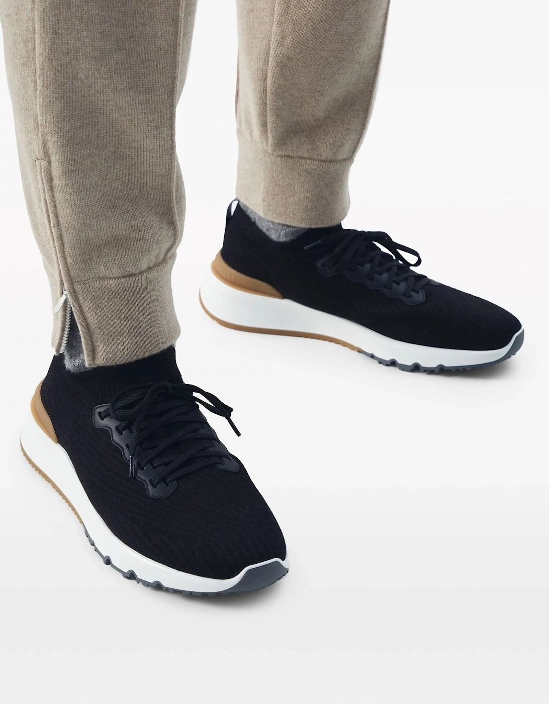 Stretch Knit Sneakers Black