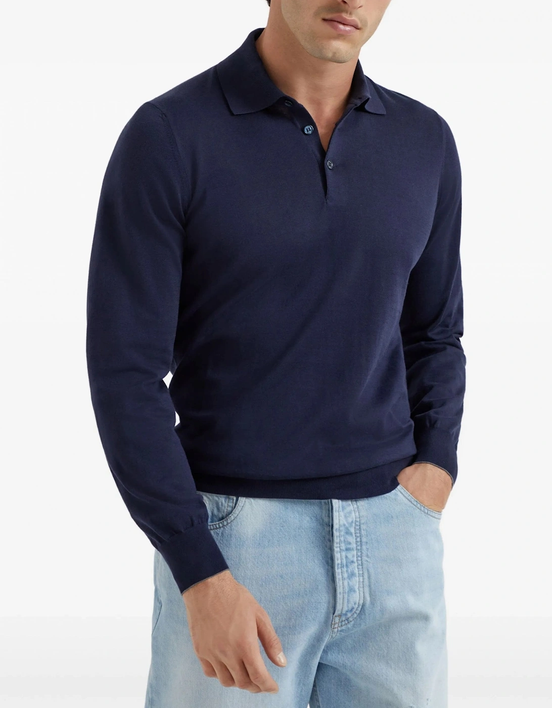 Knitted Polo Navy
