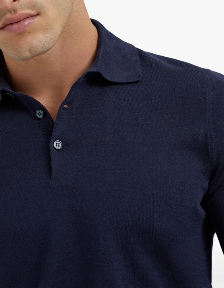 Knitted Polo Navy