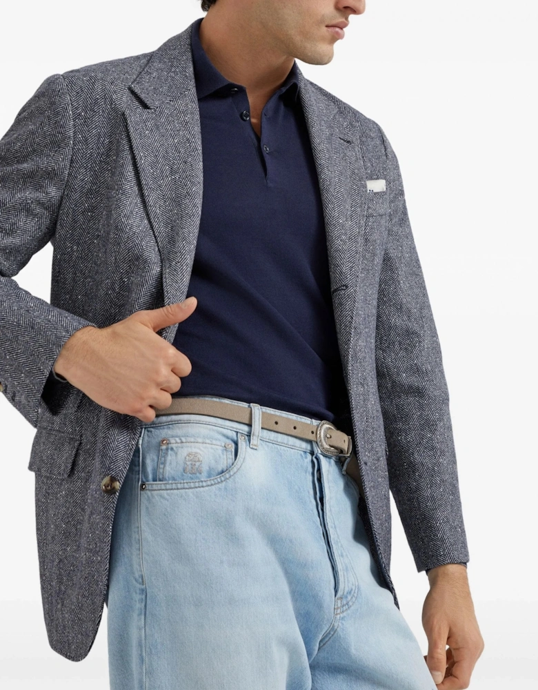 Knitted Polo Navy