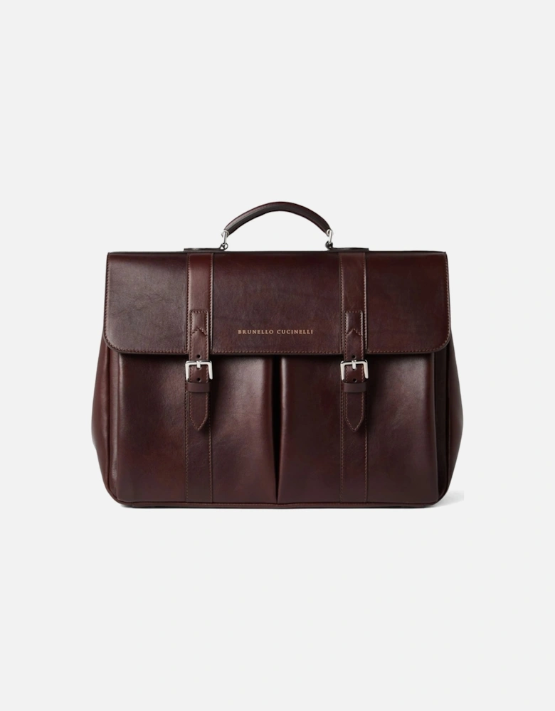 Leather Travel Bag Brown