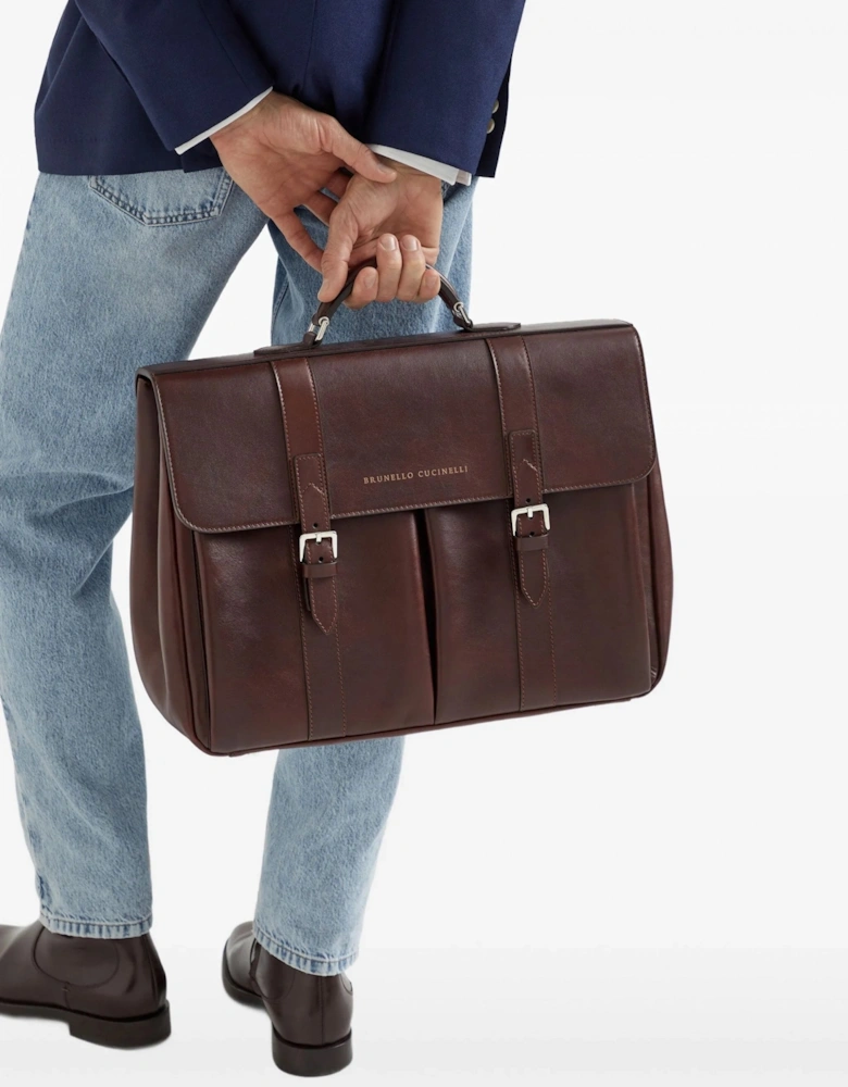 Leather Travel Bag Brown