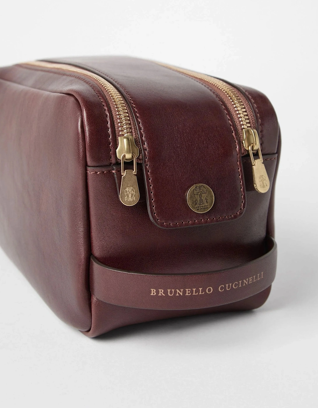 Leather Toiletrie Bag Brown