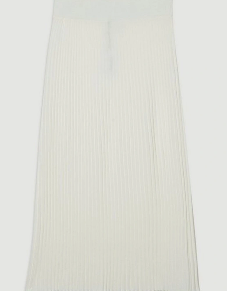 Pleated Rib Knitted Skirt