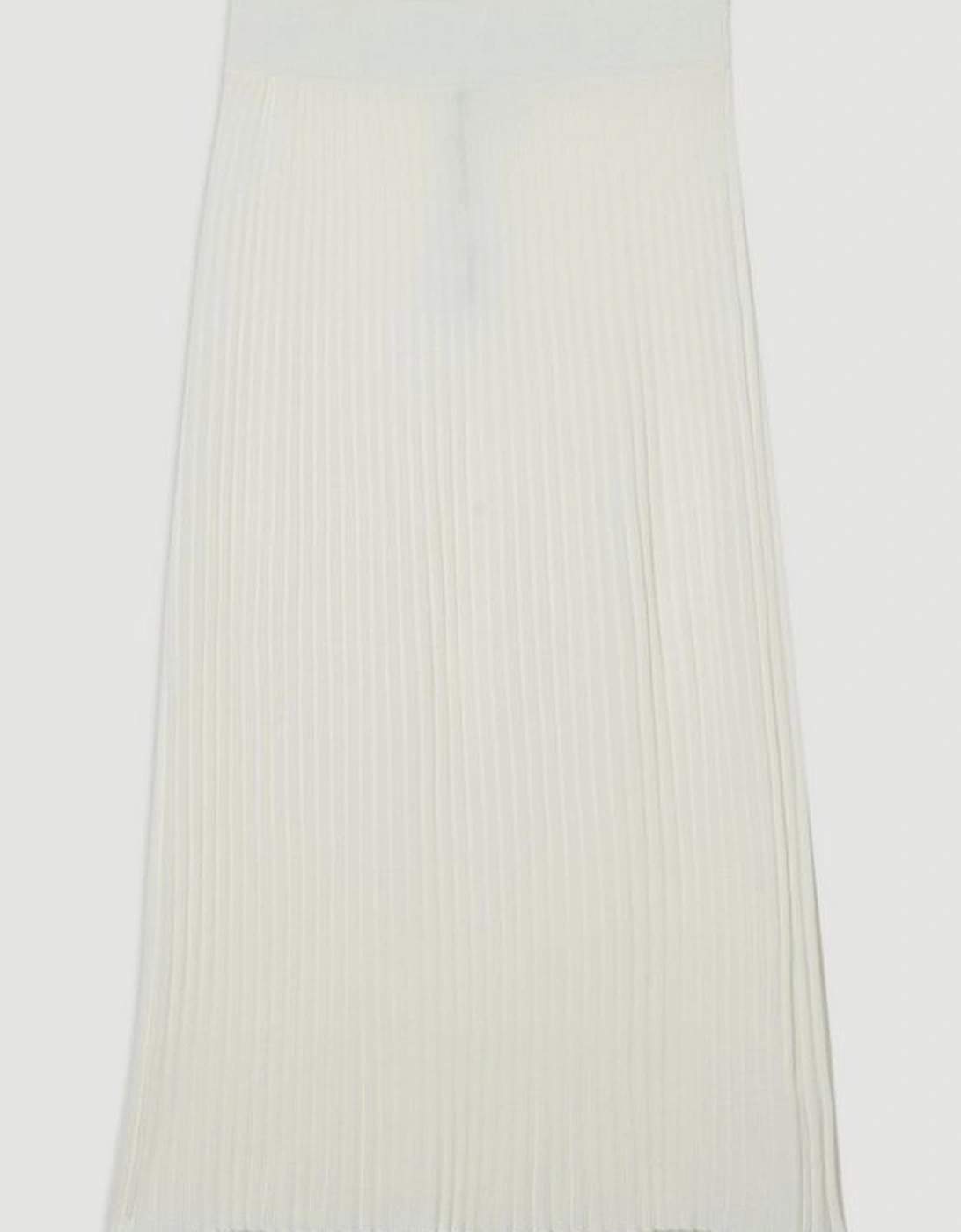 Pleated Rib Knitted Skirt