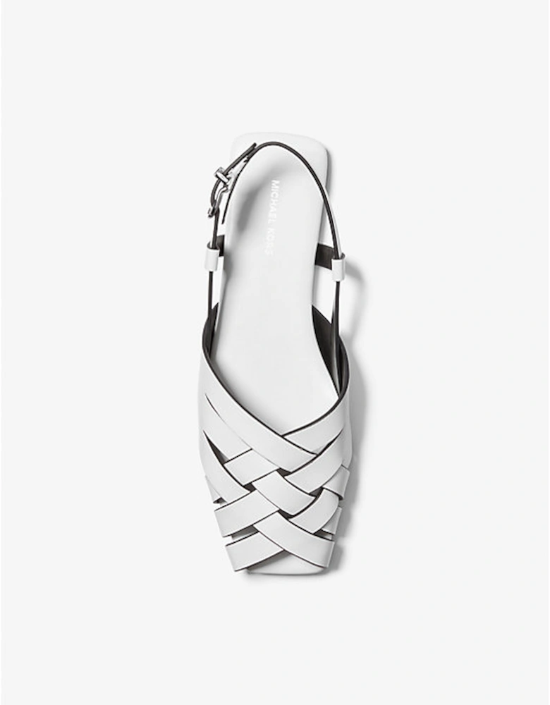 Irene Woven Leather Slingback Sandal