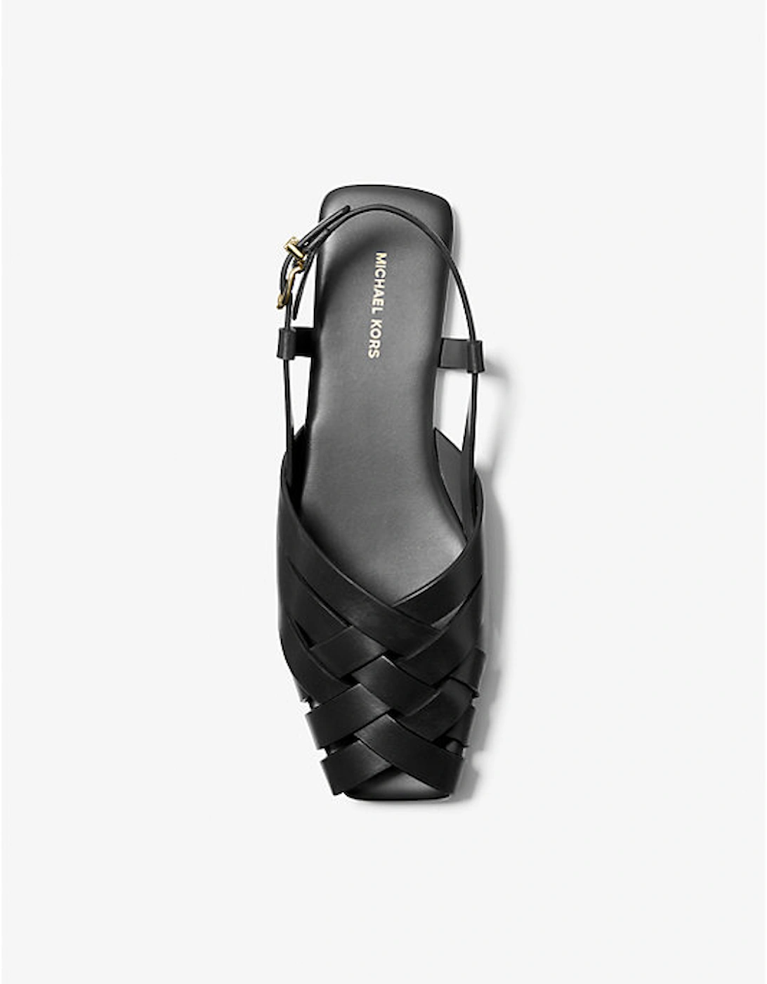 Irene Woven Leather Slingback Sandal