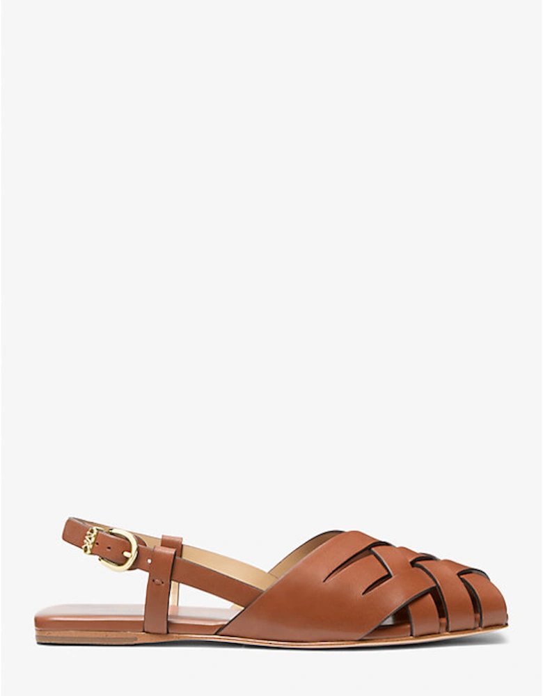 Irene Woven Leather Slingback Sandal