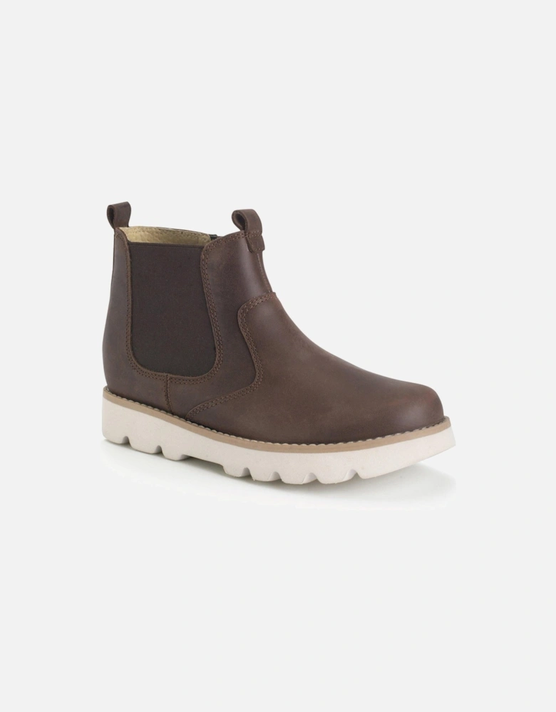 Carnaby Brown Leather Kids Casual Ankle Boots