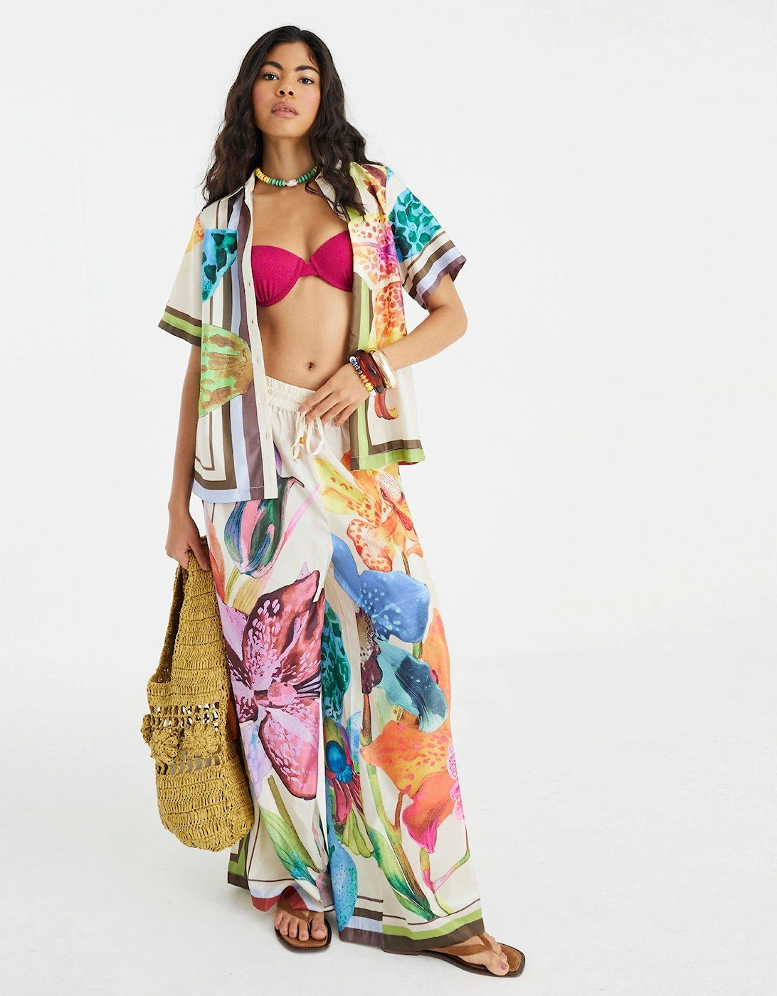 Tropical Print Beach Shirt - Multi, 2 of 1