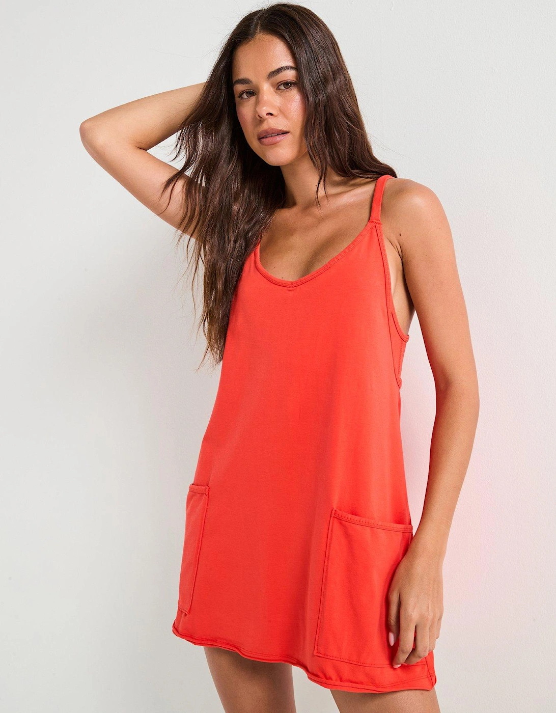 Womens Training Hot Shot Mini Dress - Red, 2 of 1