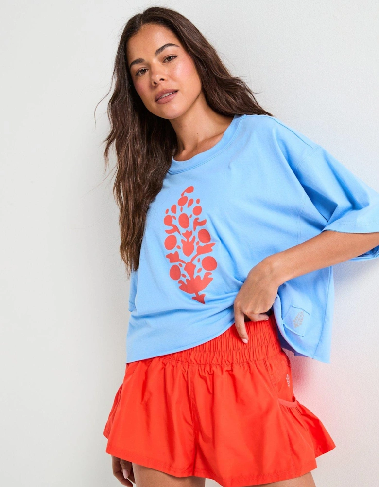 Womens Training Inspire Tee Logo Iss - Blue