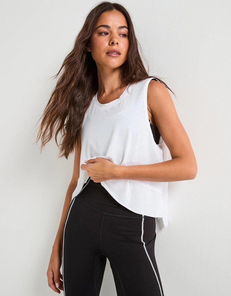 Womens Training Tempo Tank - White