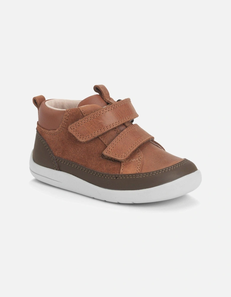 Rove Double Rip Tape Kids Tan Leather/Suede Causal First Boots