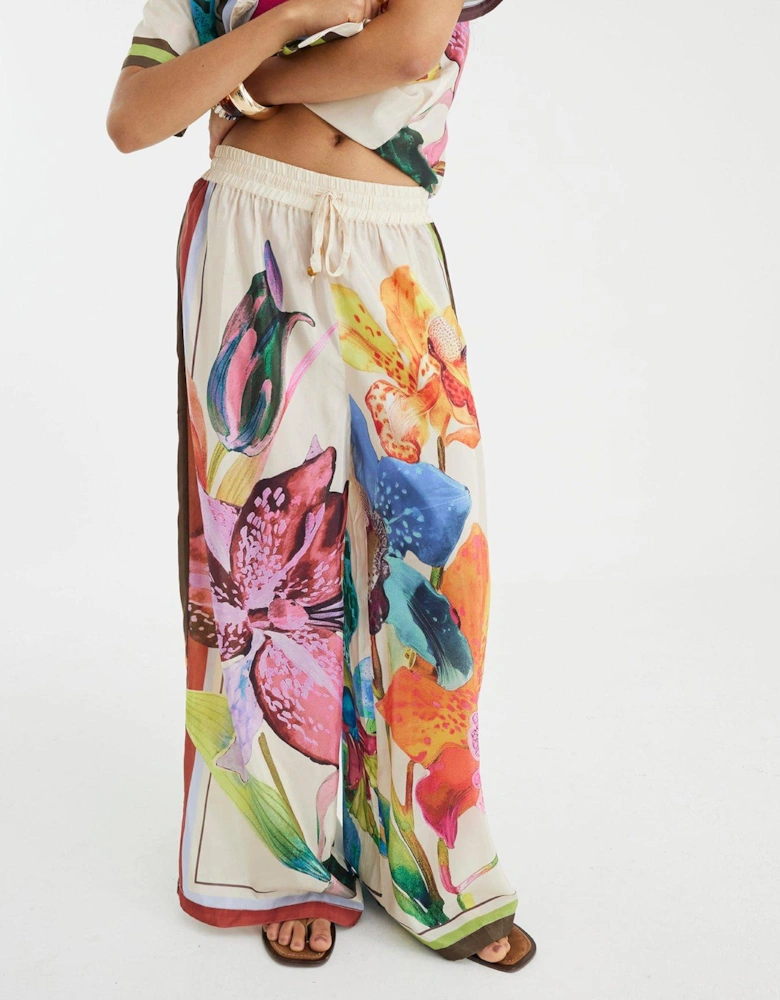 Tropical Print Trousers - Multi