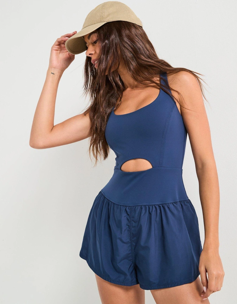Womens Running Righteous Runsie - Navy
