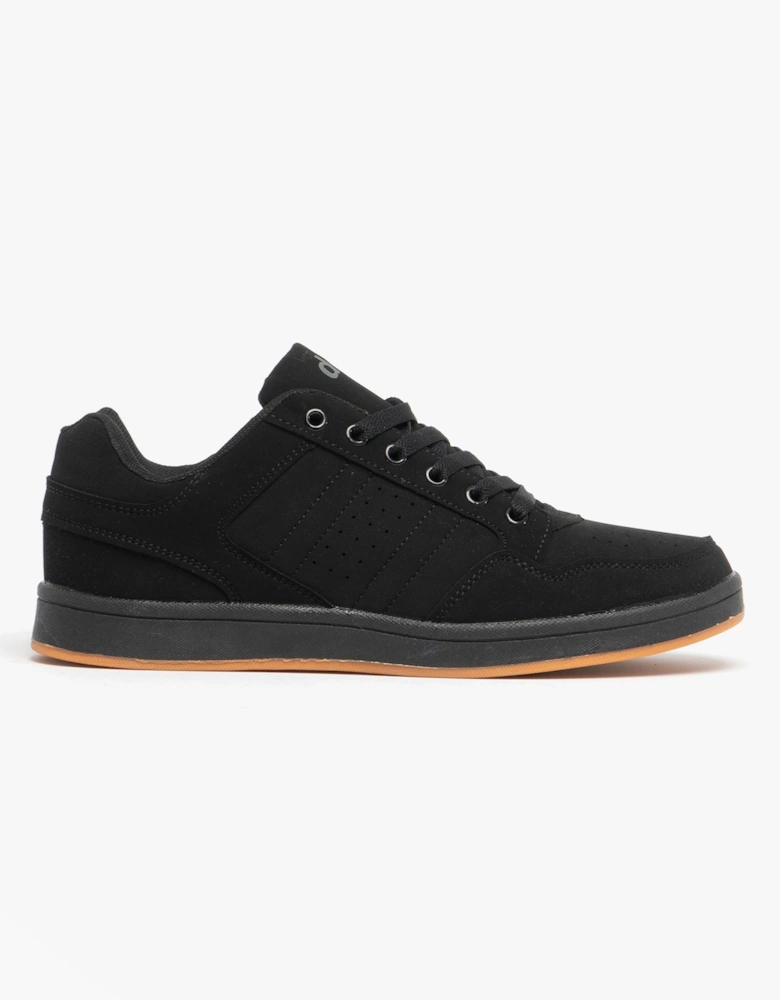 QUARK Unisex Lace Up Trainers Black