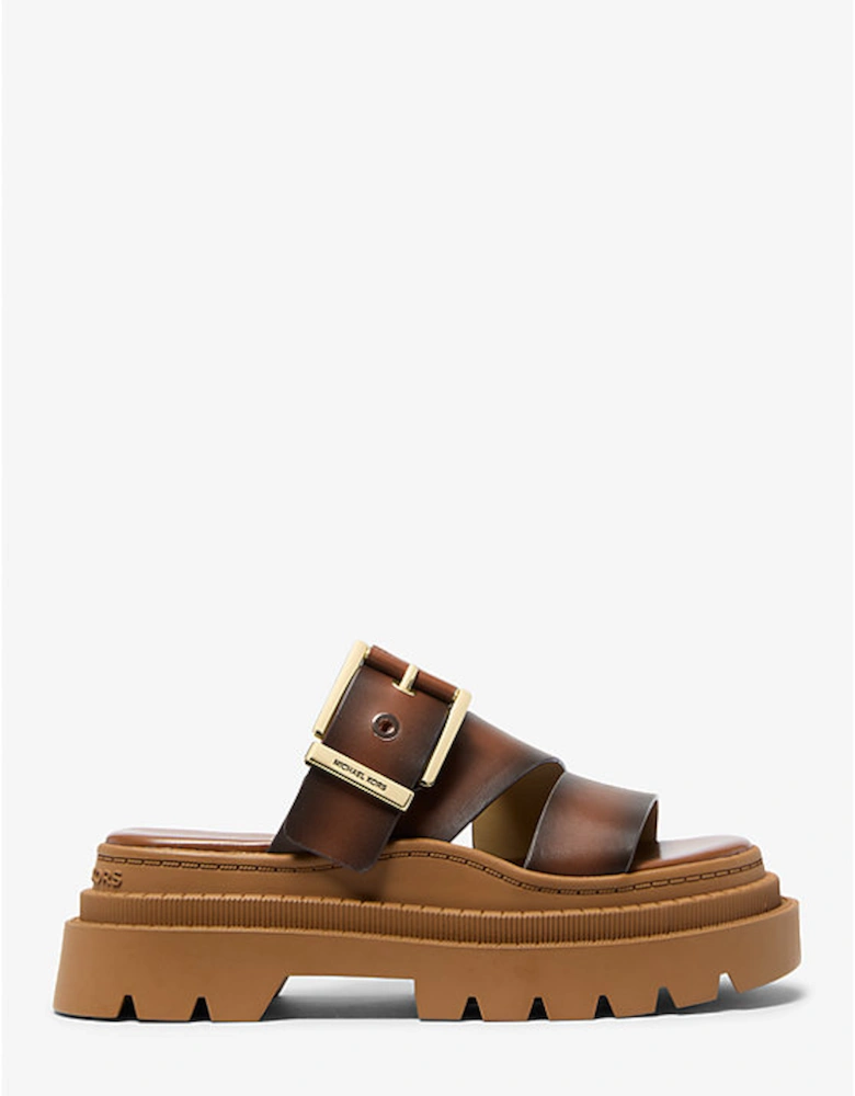 Colby Burnished Leather Platform Sandal