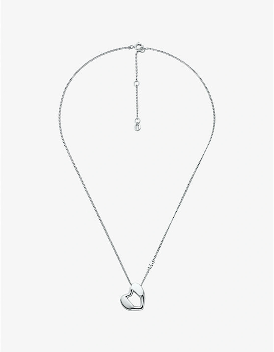 Precious Metal-Plated Sterling Silver Heart Pendant Necklace