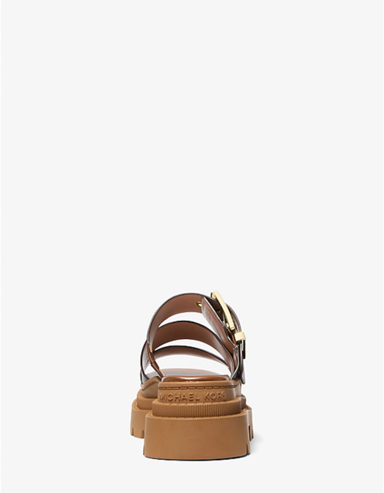 Colby Burnished Leather Platform Sandal