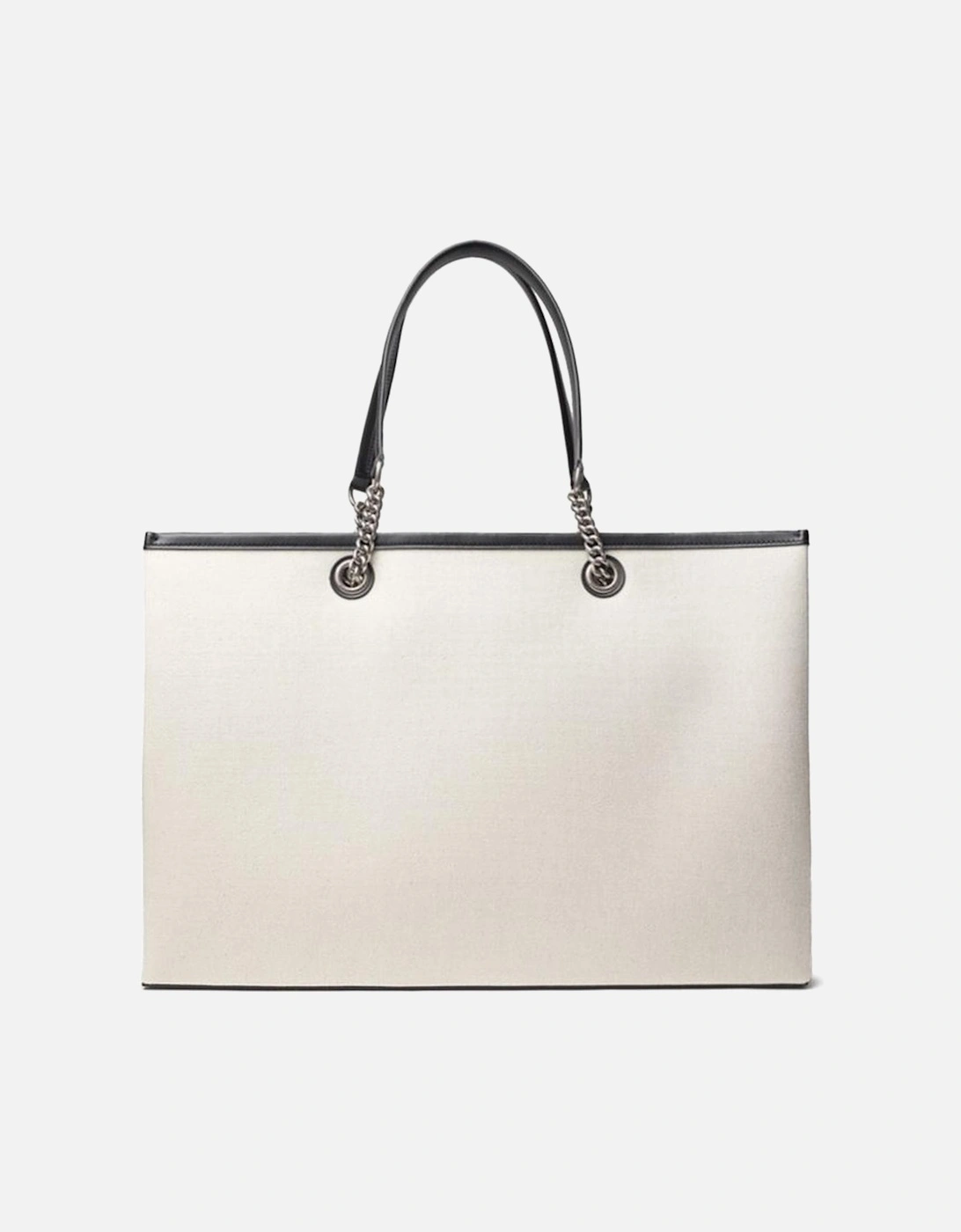Leather Tote Bag with Gold-Tone Hardware Women - Gray Sweaters
