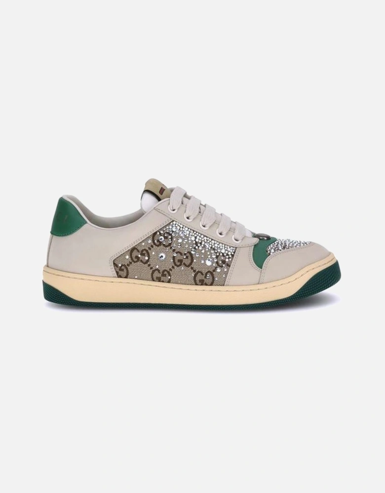 Rhinestone Embellished Vintage Sneakers Women - Beige