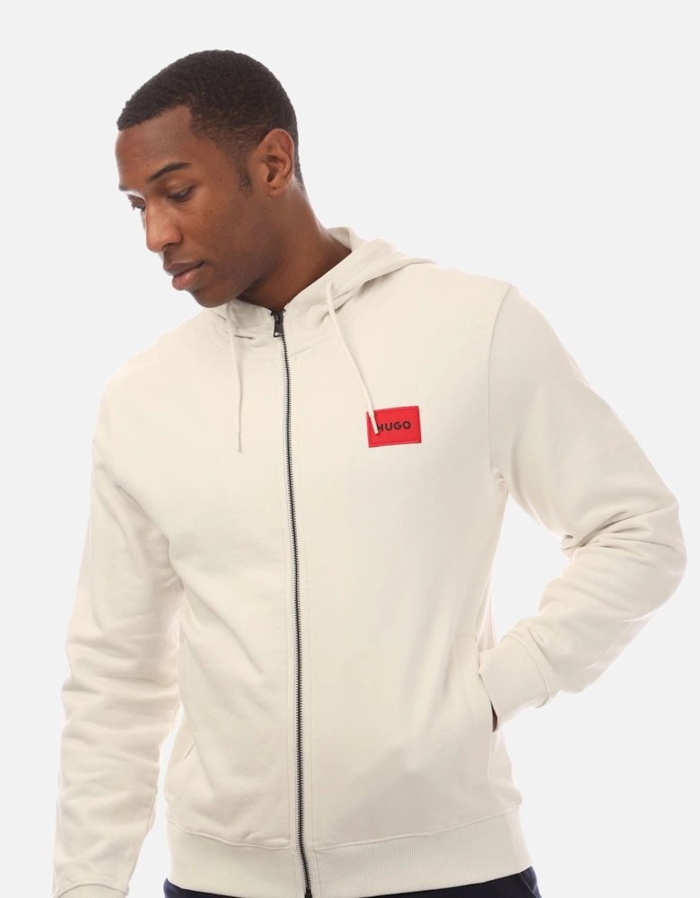 Red Logo Full-Zip Hoodie