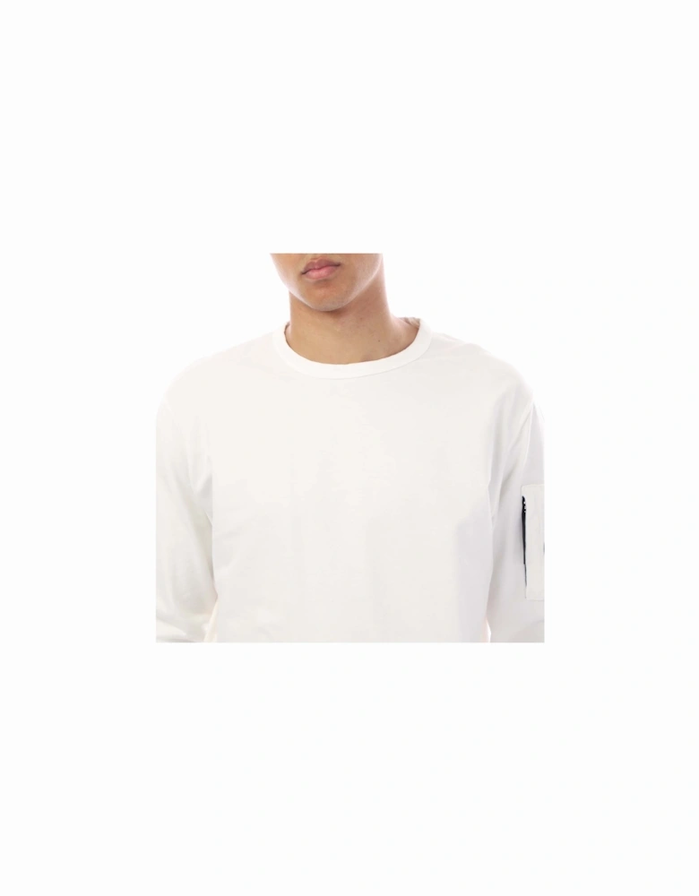 Diagonal Raised Fleece Crewneck Lens Sweatshirt