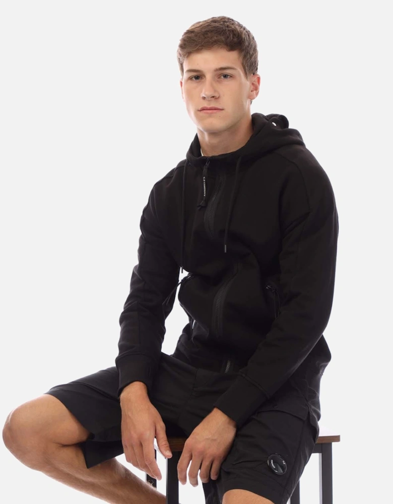 Diagonal Raised Fleece Goggle Hoodie