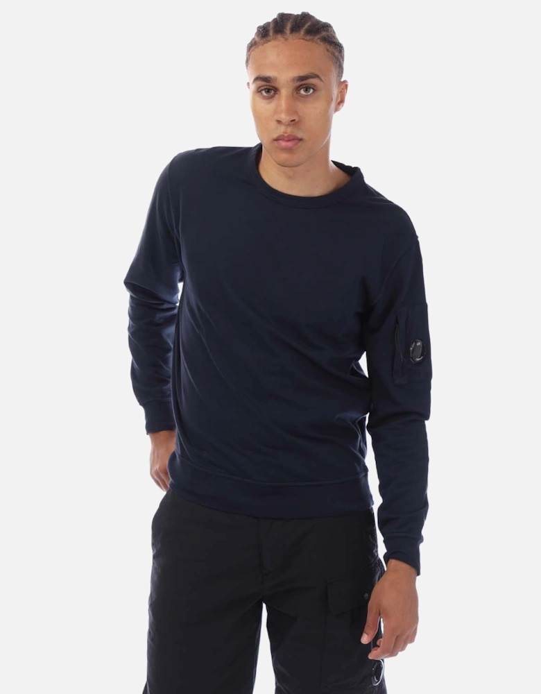 Diagonal Raised Fleece Crewneck Lens Sweatshirt