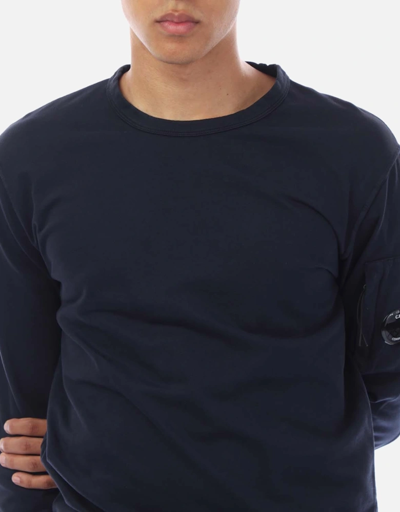 Diagonal Raised Fleece Crewneck Lens Sweatshirt