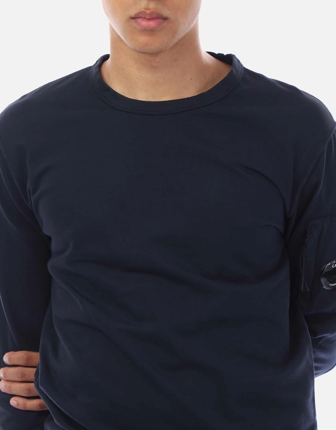 Diagonal Raised Fleece Crewneck Lens Sweatshirt