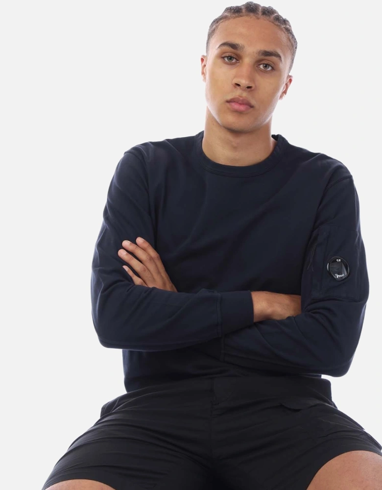 Diagonal Raised Fleece Crewneck Lens Sweatshirt
